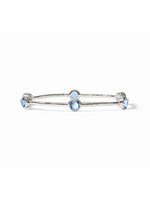 Julie Vos Milano Bangle - Chalcedony Blue - Silver Lg