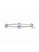 Julie Vos Milano Bangle - Chalcedony Blue - Silver Small