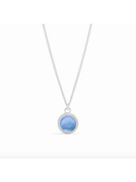 Julie Vos Fleur-dis-Lis Solitaire Necklace - Chalcedony - Silver