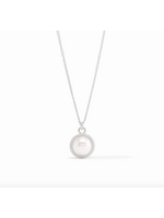 Julie Vos Fleur-dis-Lis Solitaire Necklace - Pearl - Silver