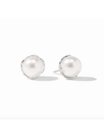 Julie Vos Penelope Stud Pearl Lg - Silver