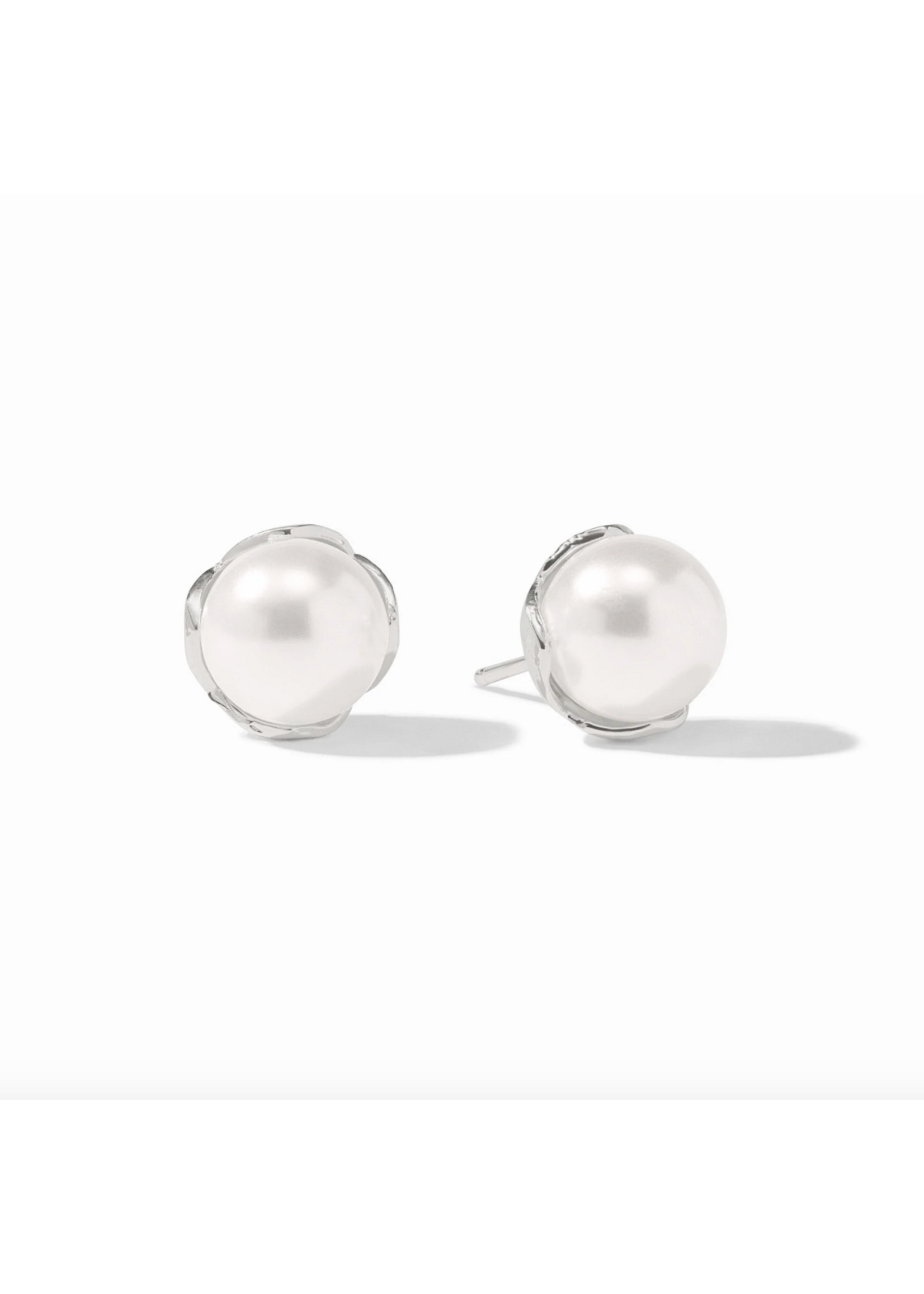 Julie Vos Penelope Stud Pearl Lg - Silver