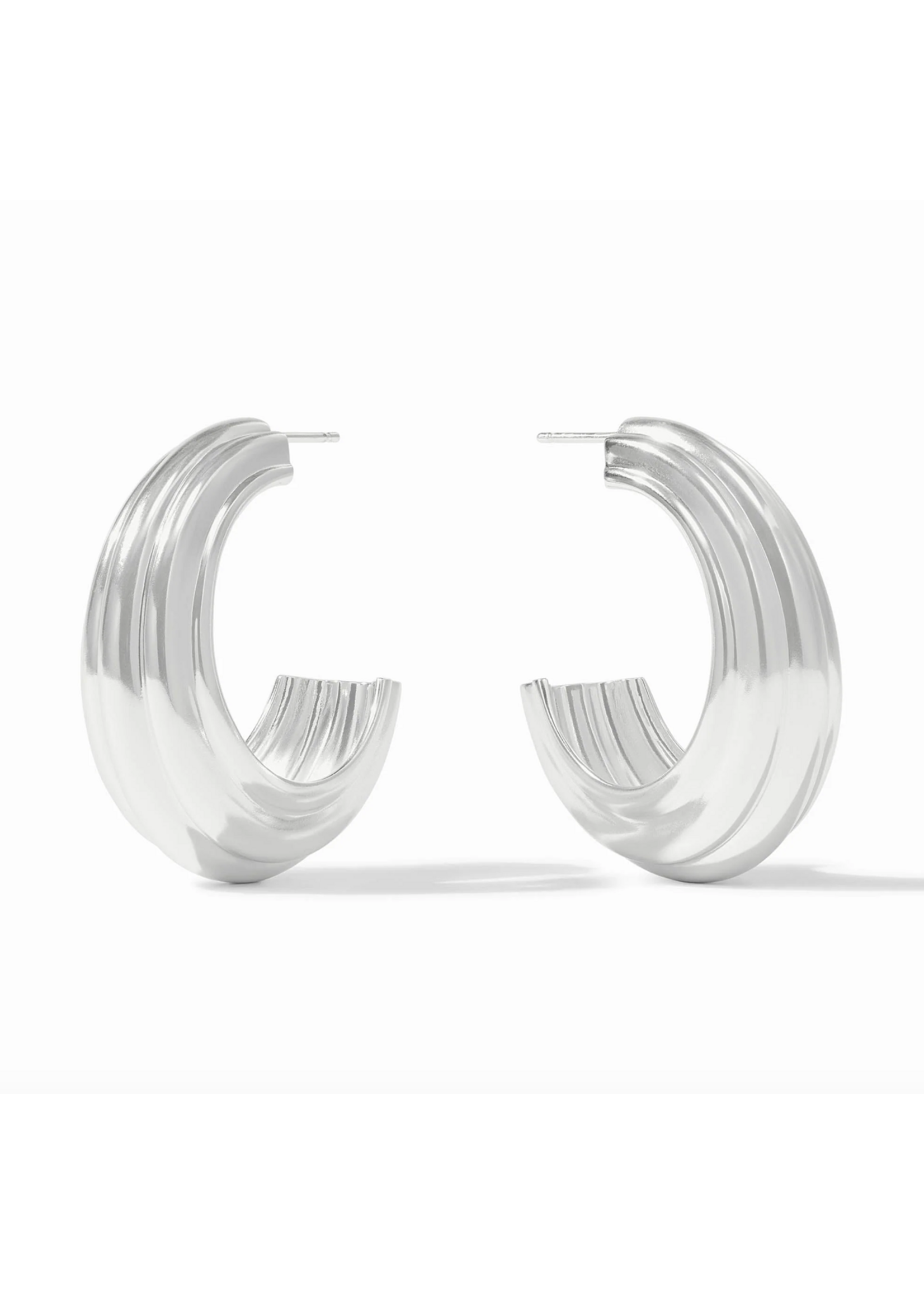 Julie Vos Portofino Statement Hoop - Lg - Silver