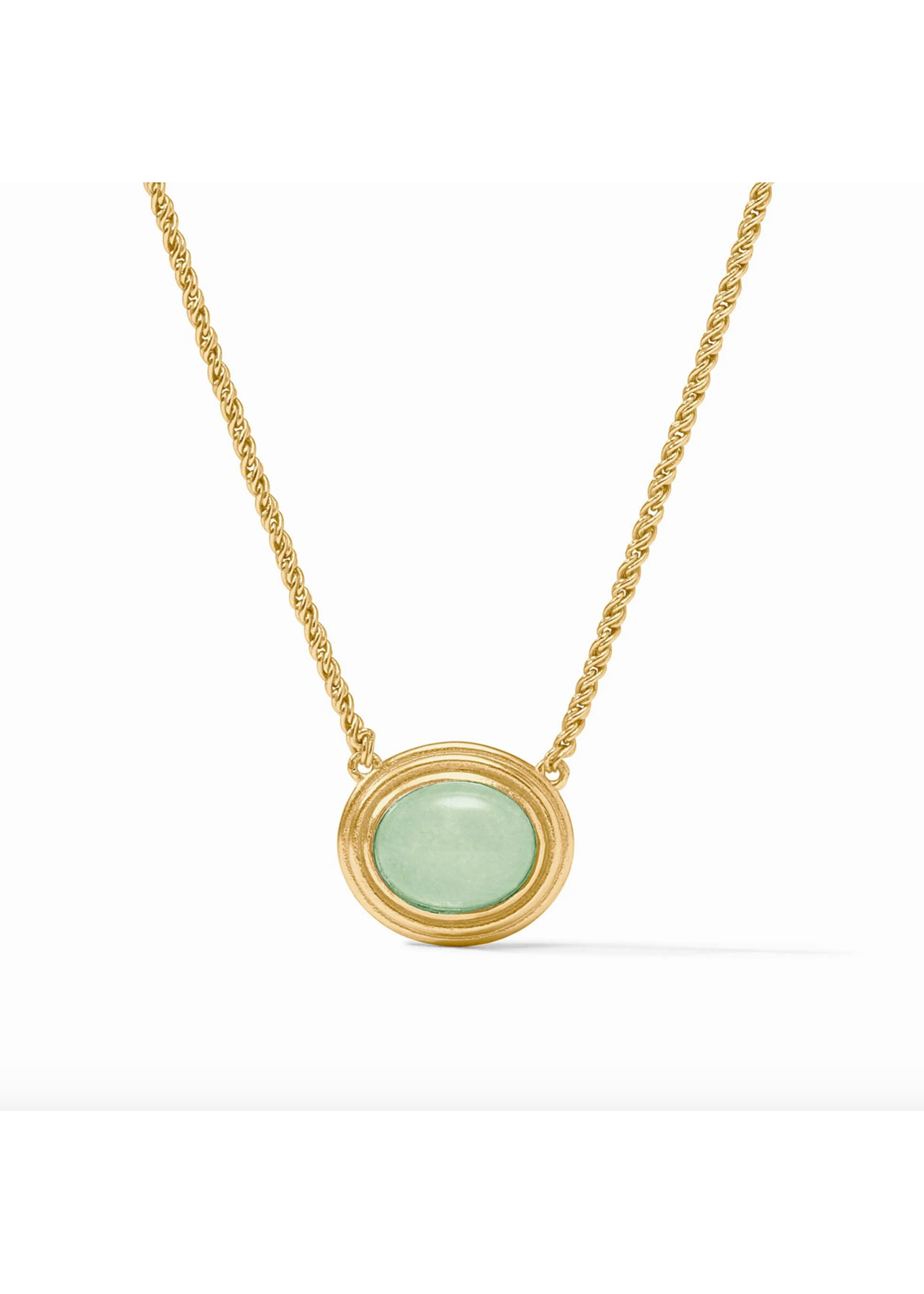 Julie Vos Portofino Solitiare Necklace - Aqua Jade