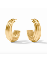 Julie Vos Portofino Statement Hoop - Lg - Gold