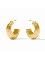 Julie Vos Portofino Statement Hoop - Med - Gold