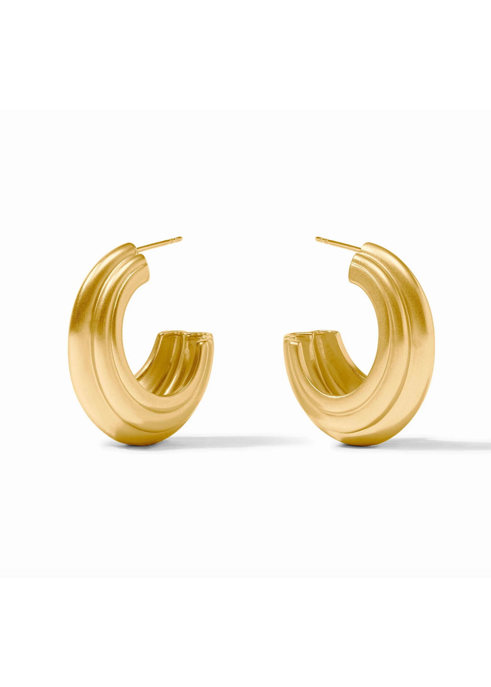 Julie Vos Portofino Statement Hoop - Med - Gold