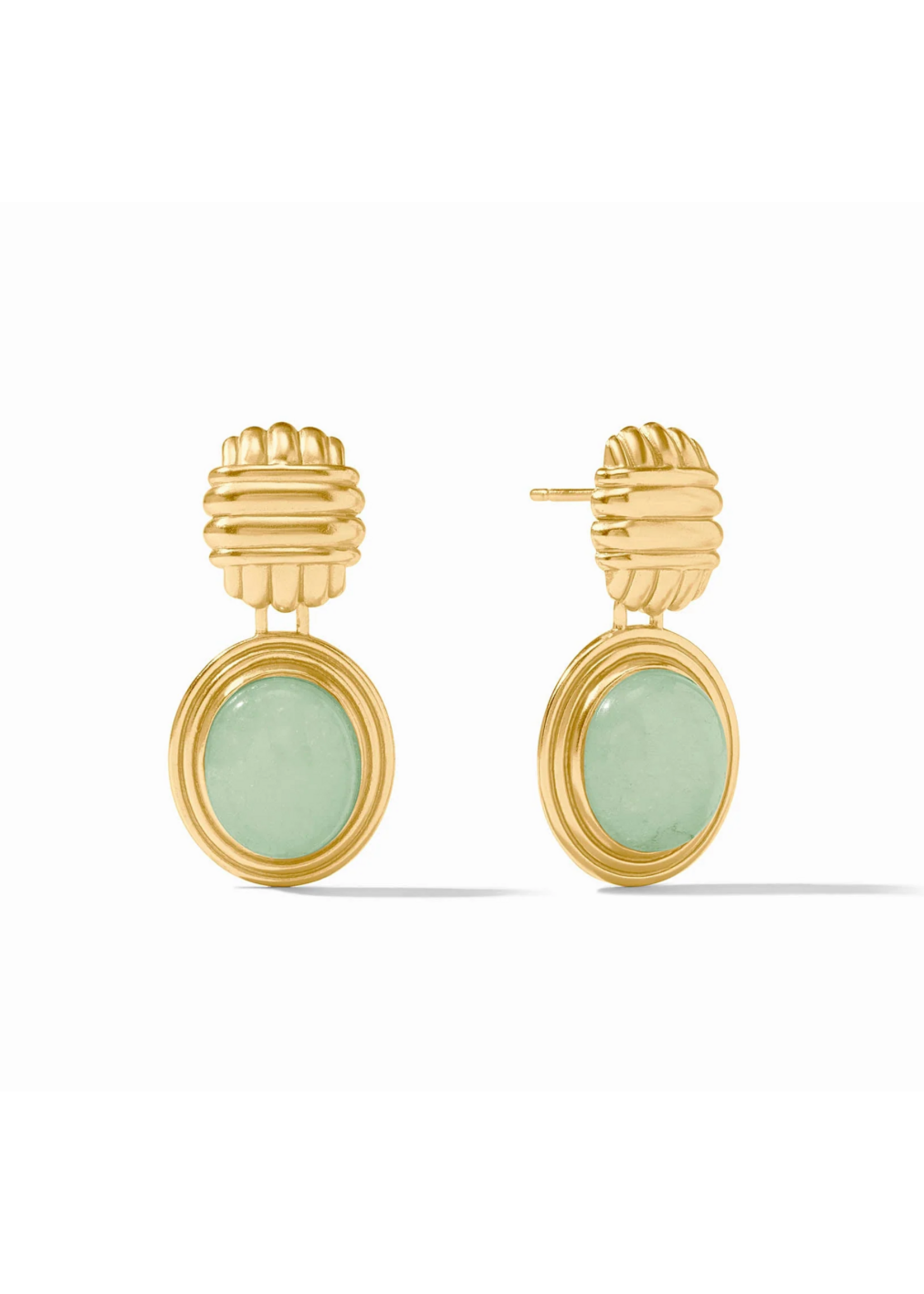Julie Vos Portofino Stone Earring - Aqua Jade