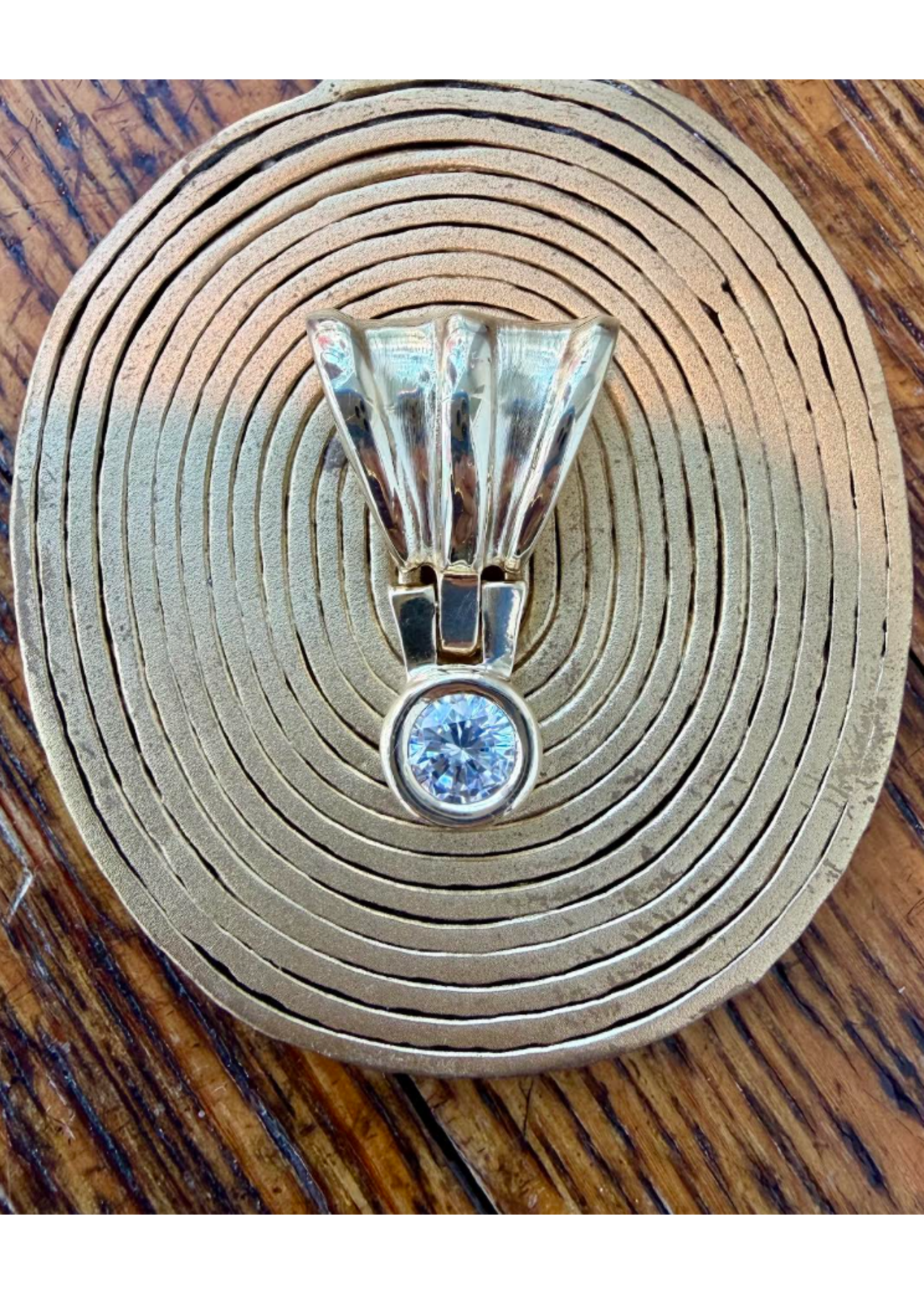 Jordans 14k CZ Slide Pendant