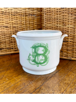 Jordans Lg Round Chinoiserie Cachepot - B - Green