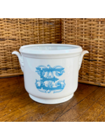 Jordans Lg Round Chinoiserie Cachepot - E - Blue