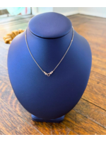 Jordans Sapphire Bezel Necklace 10kwg