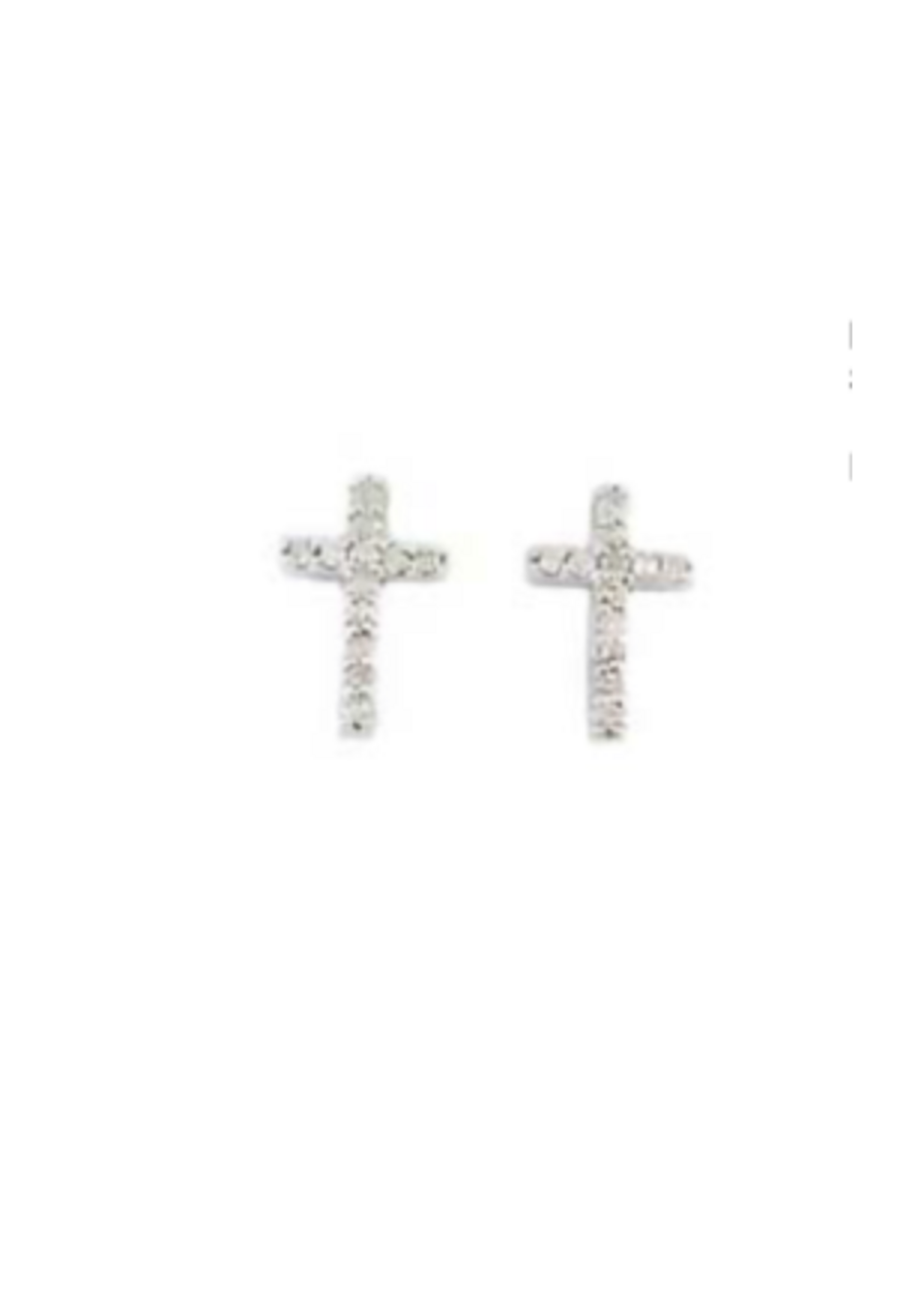 Jordans Sterling Diamond Cross Earrings