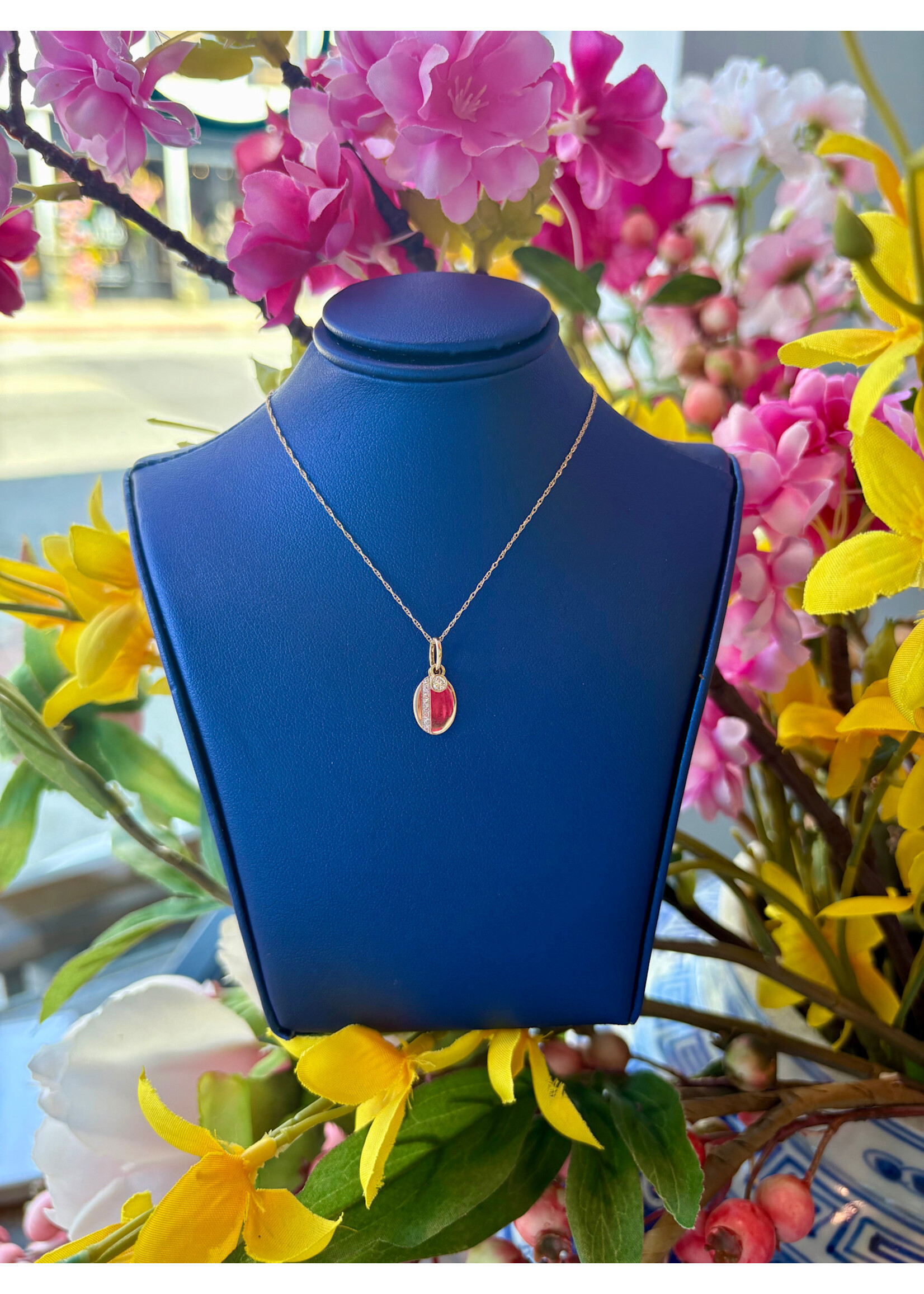 Jordans .10cttw Diamond Engravable Necklace 10k