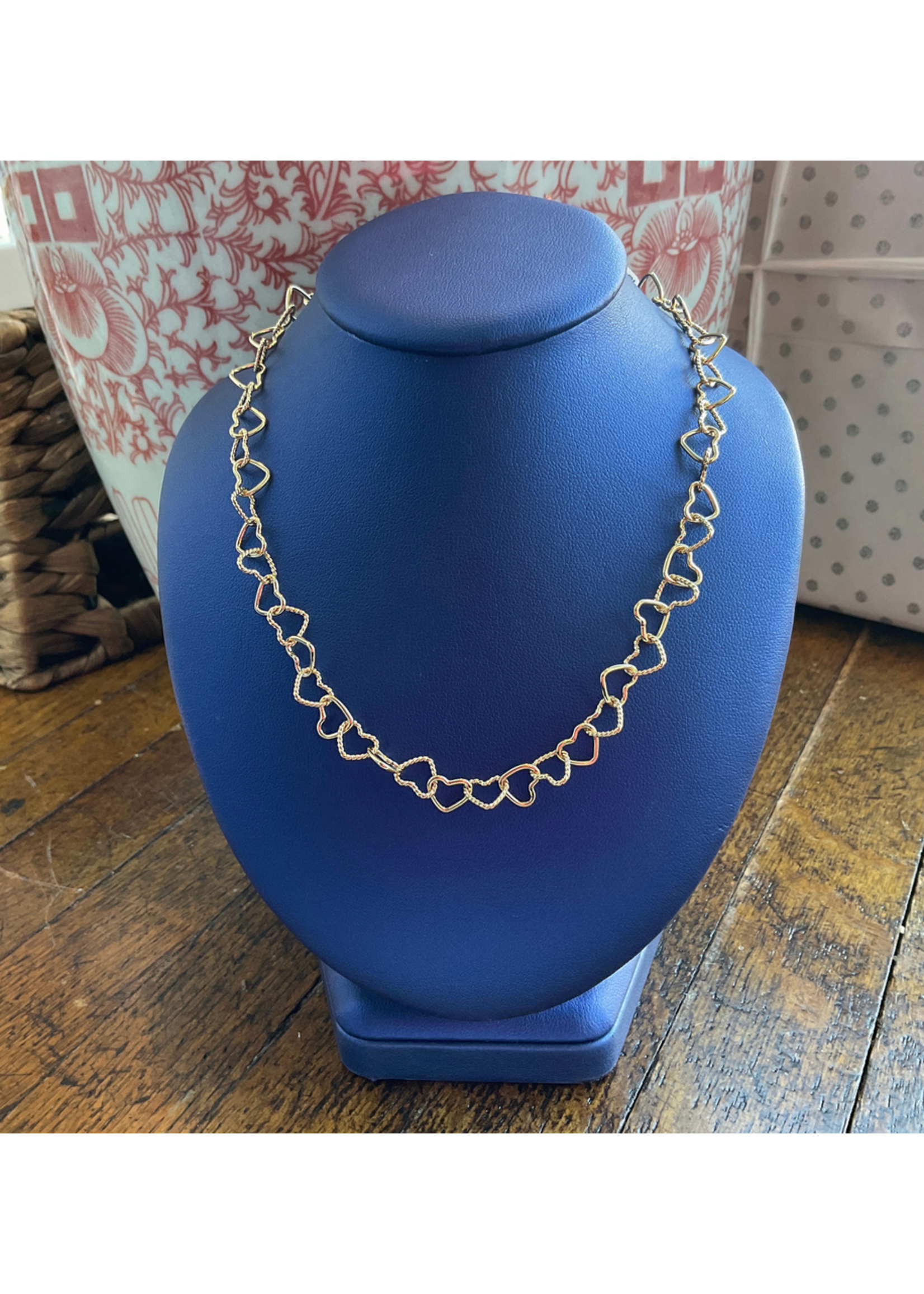 Jordans Forever Gold Heart Link Necklace 18in