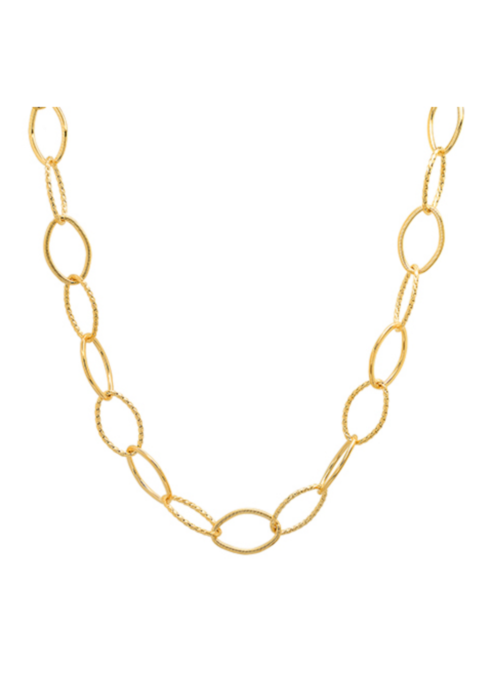 Jordans Forever Gold Oval Link Necklace 30in