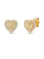 Jordans GF and CZ Heart Stud