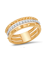 Jordans .25cttw Diamond Trio Stack Ring 10k