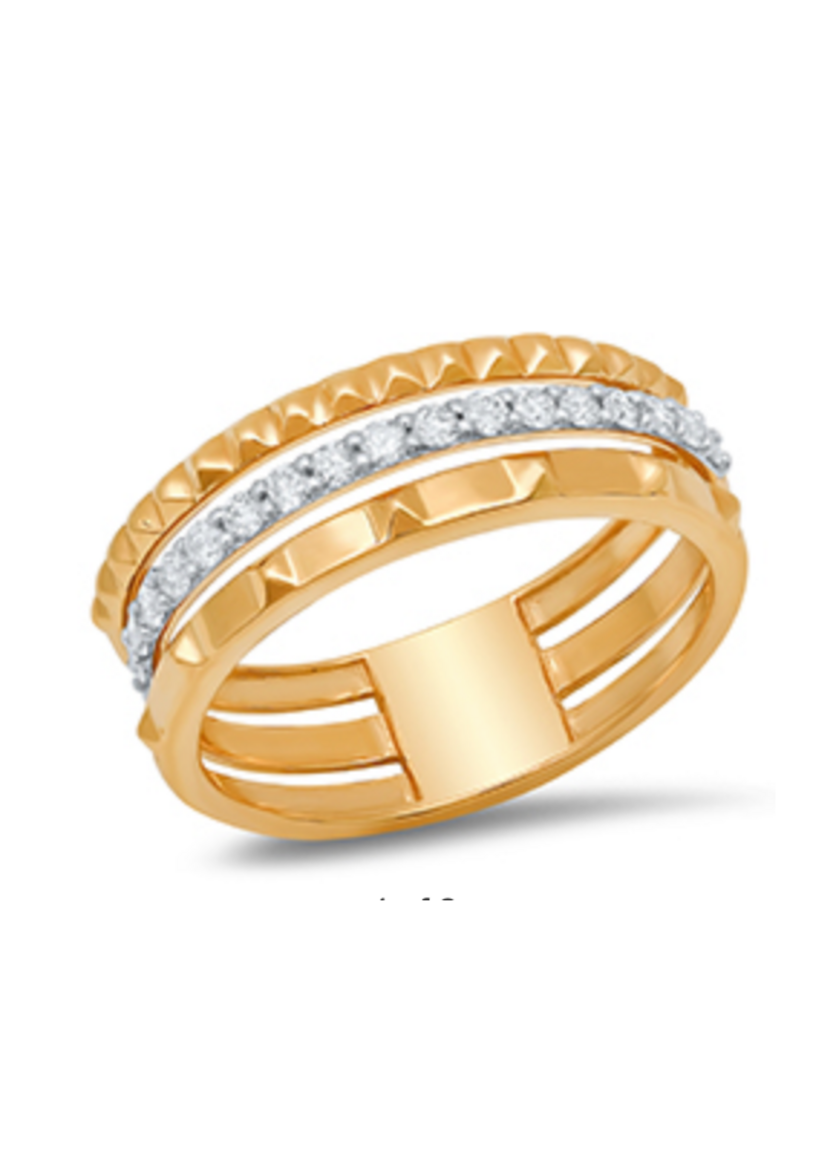 Jordans .25cttw Diamond Trio Stack Ring 10k