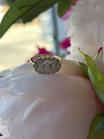 Jordans 10k Beaded Dinner Ring .20cttw