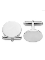 Jordans Sterling Silver Engraveable Round Cuff Links