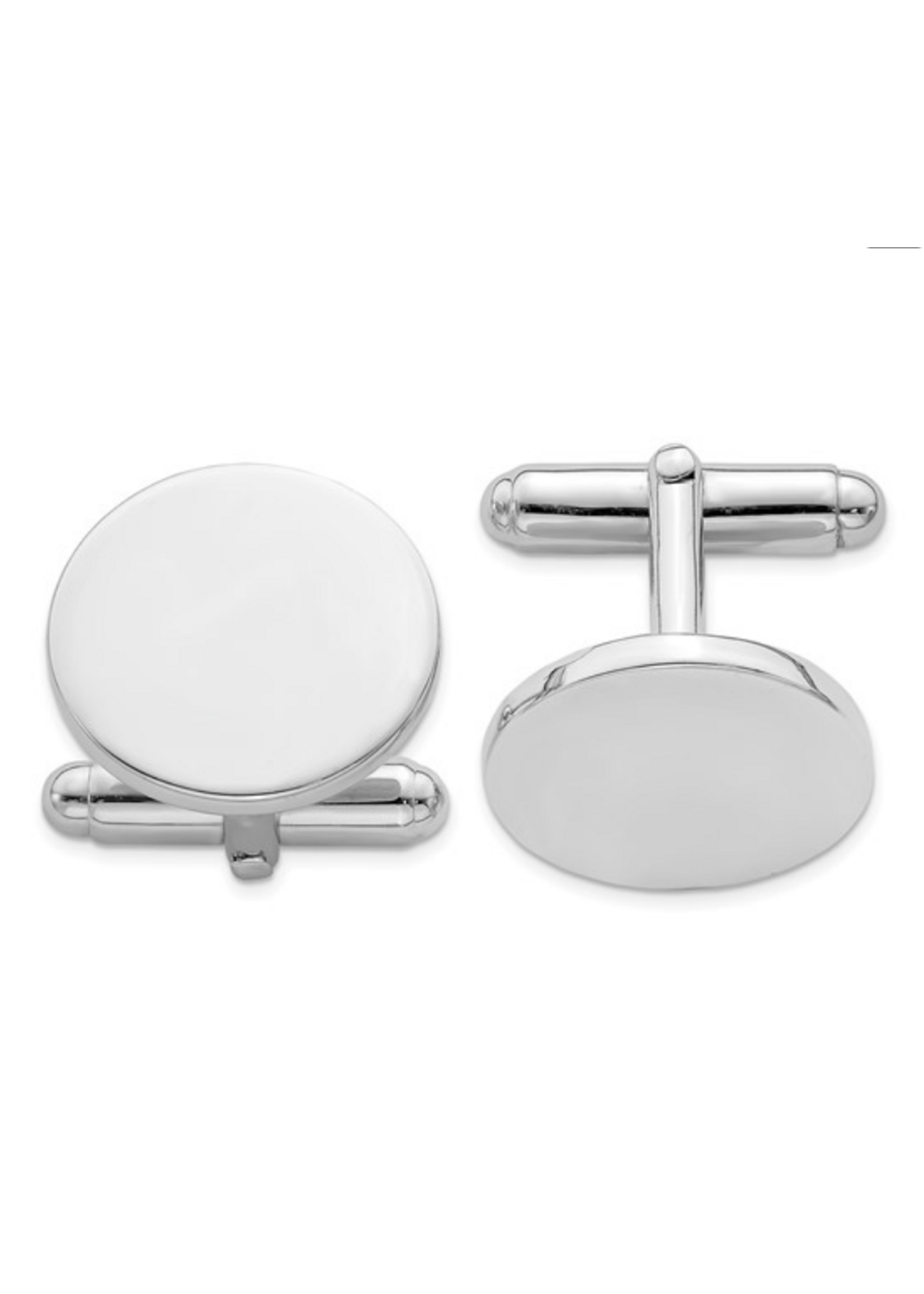 Jordans Sterling Silver Engraveable Round Cuff Links