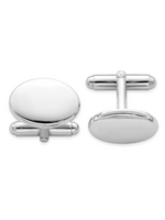 Jordans Sterling Silver Engraveable Oval Cuff Links