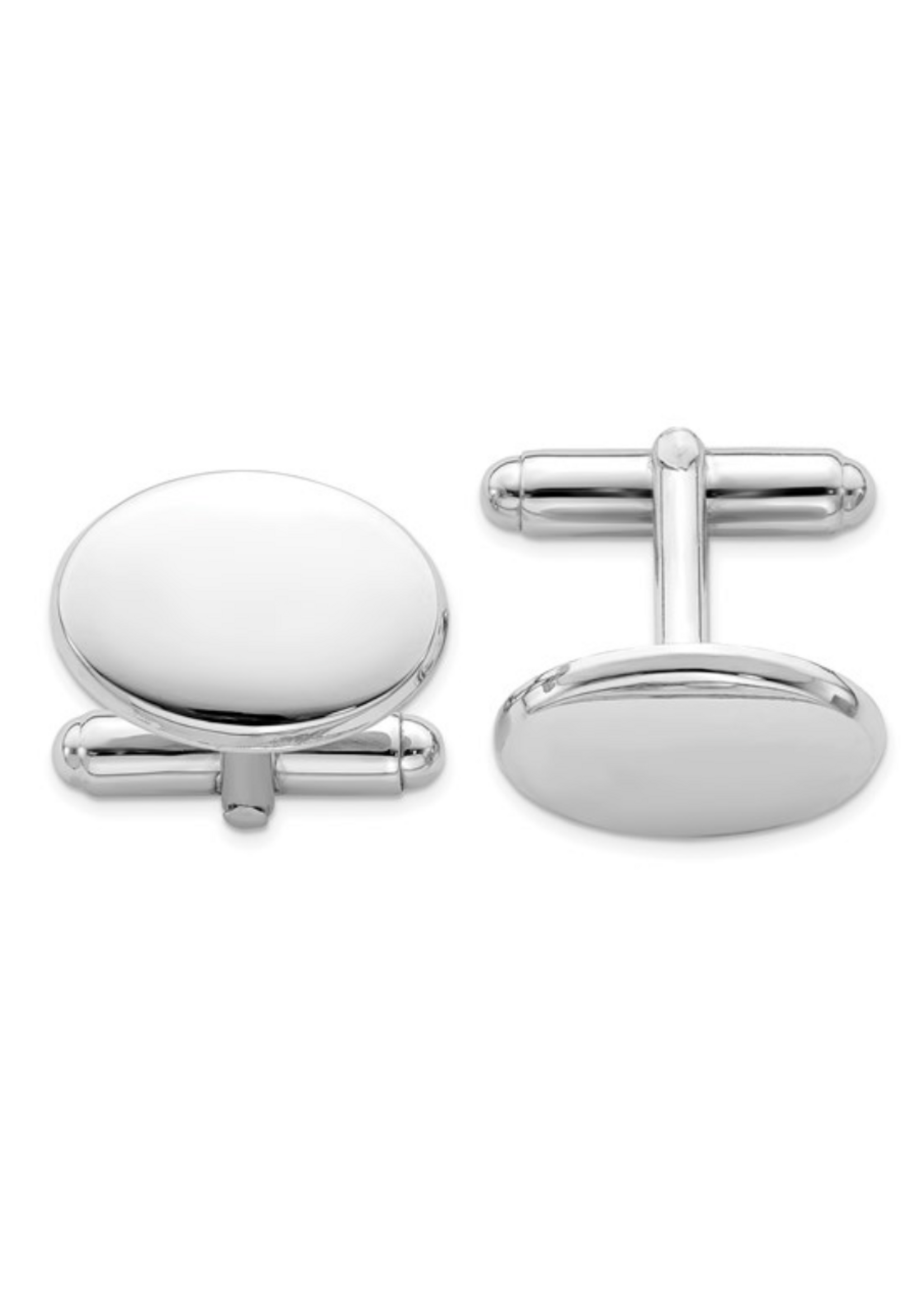 Jordans Sterling Silver Engraveable Oval Cuff Links