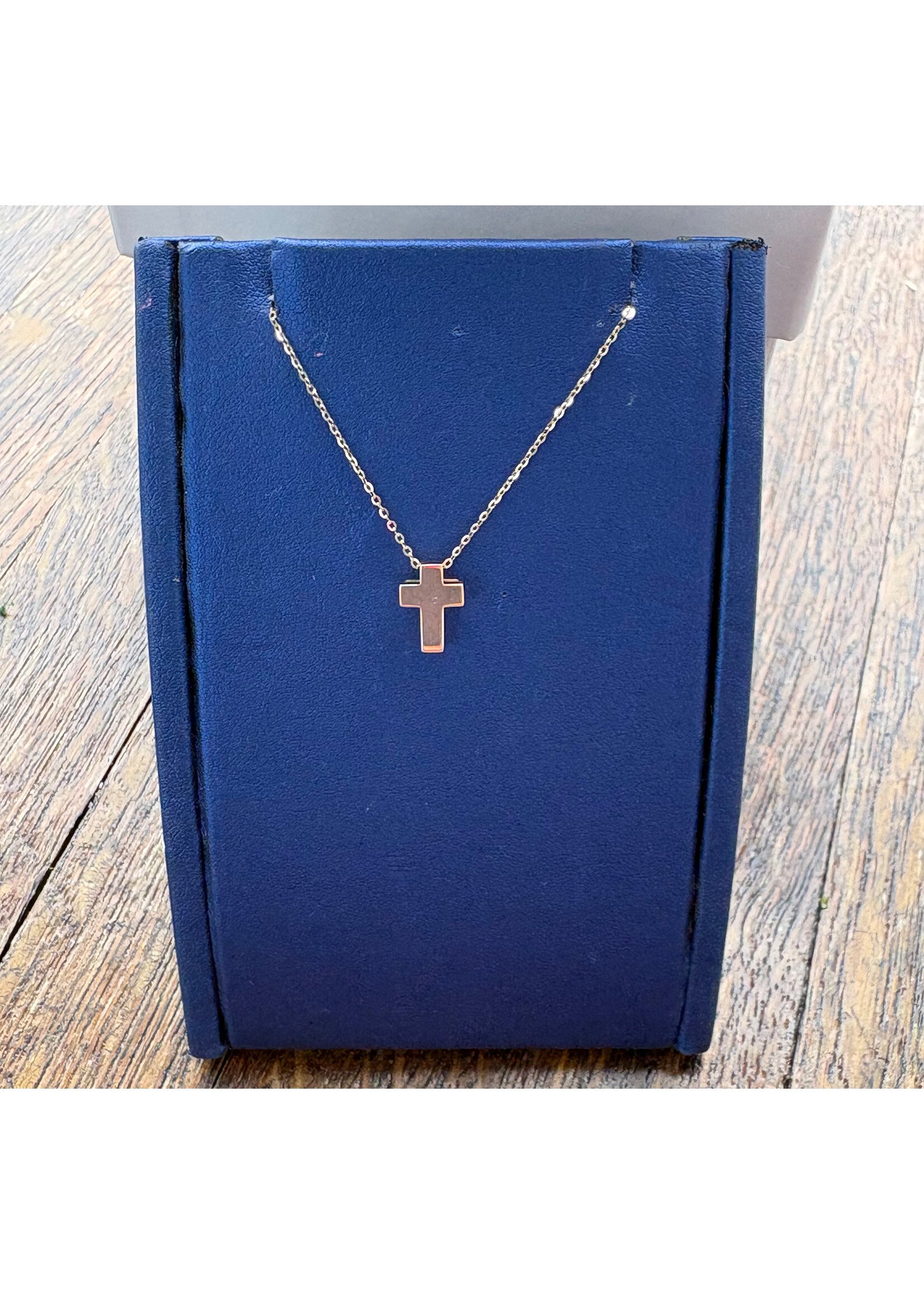 Jordans 14k Simple Salvation Cross Necklace Adj Chain