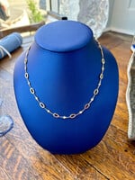 Jordans .60cttw Oval Link Diamond by the Yard Adj. Necklace