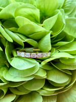 Jordans .85cttw Emerald Cut Diamond Band 14k