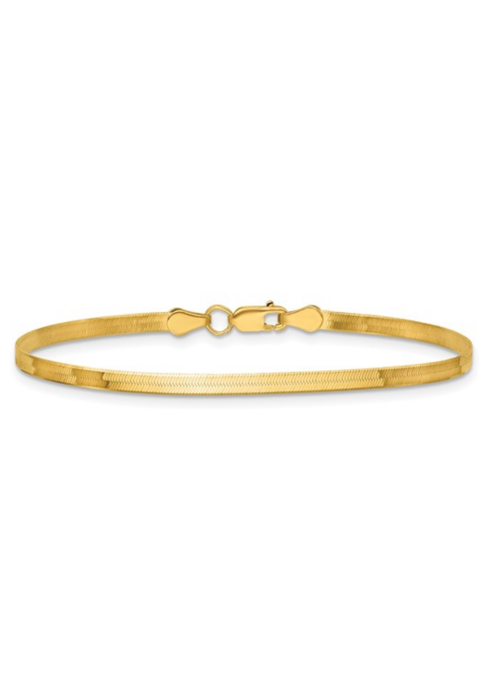 Jordans 10k 2.5mm Herringbone Bracelet 8in