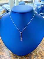 Jordans 10kwg Diamond and Ruby Sweetheart Necklace