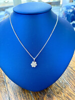 Jordans 10kwg Floral Cluster Diamond Necklace 16in