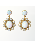Wendy Perry Designs Jardin Green Opal & Pearls Earring