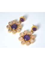 Wendy Perry Designs Jardin Amethyst & Rose Quartz Earring