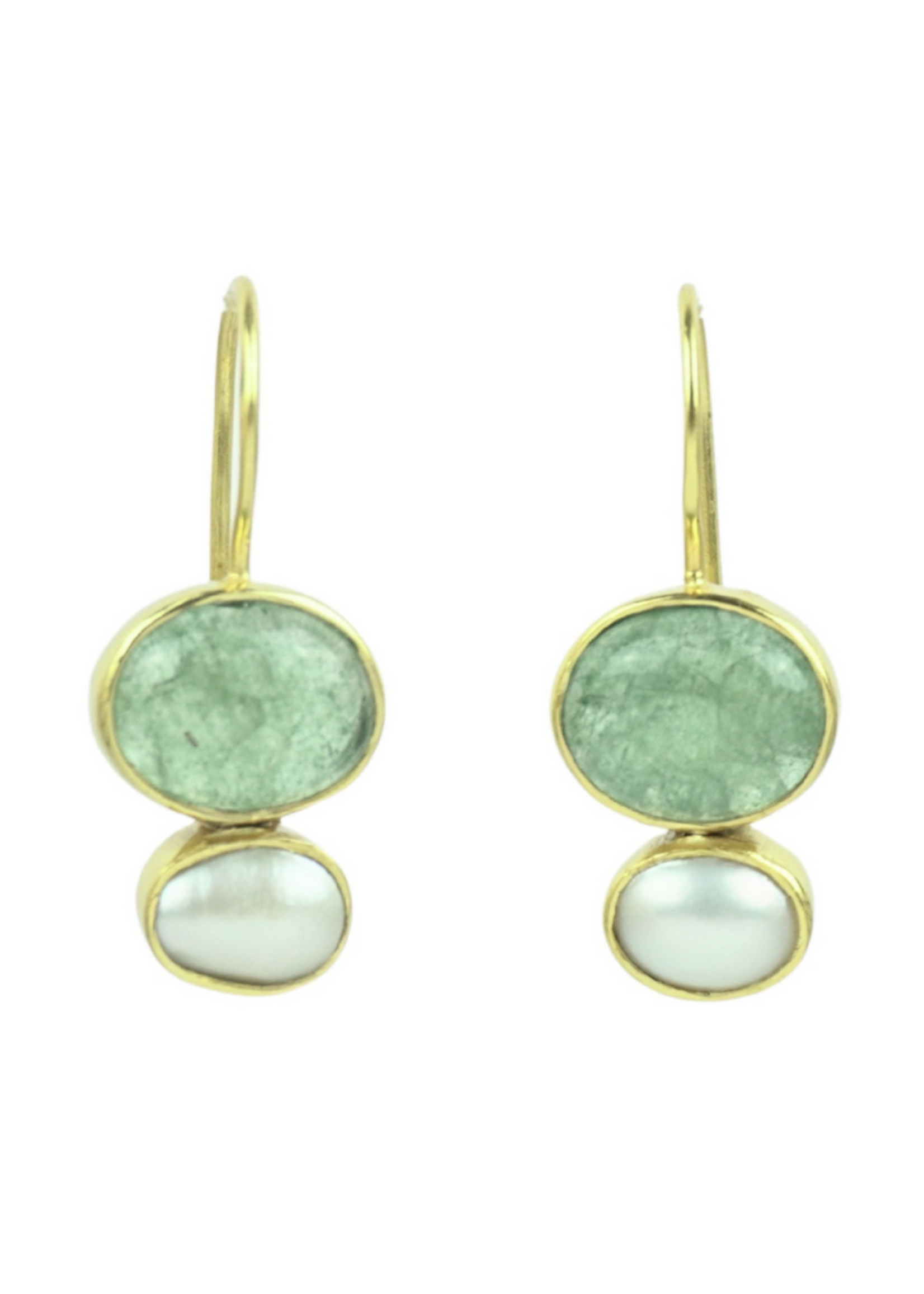 Wendy Perry Designs Issie Light Green Aventurine Earring