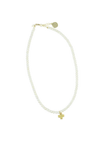 Wendy Perry Designs Annie Pearl Cross Necklace