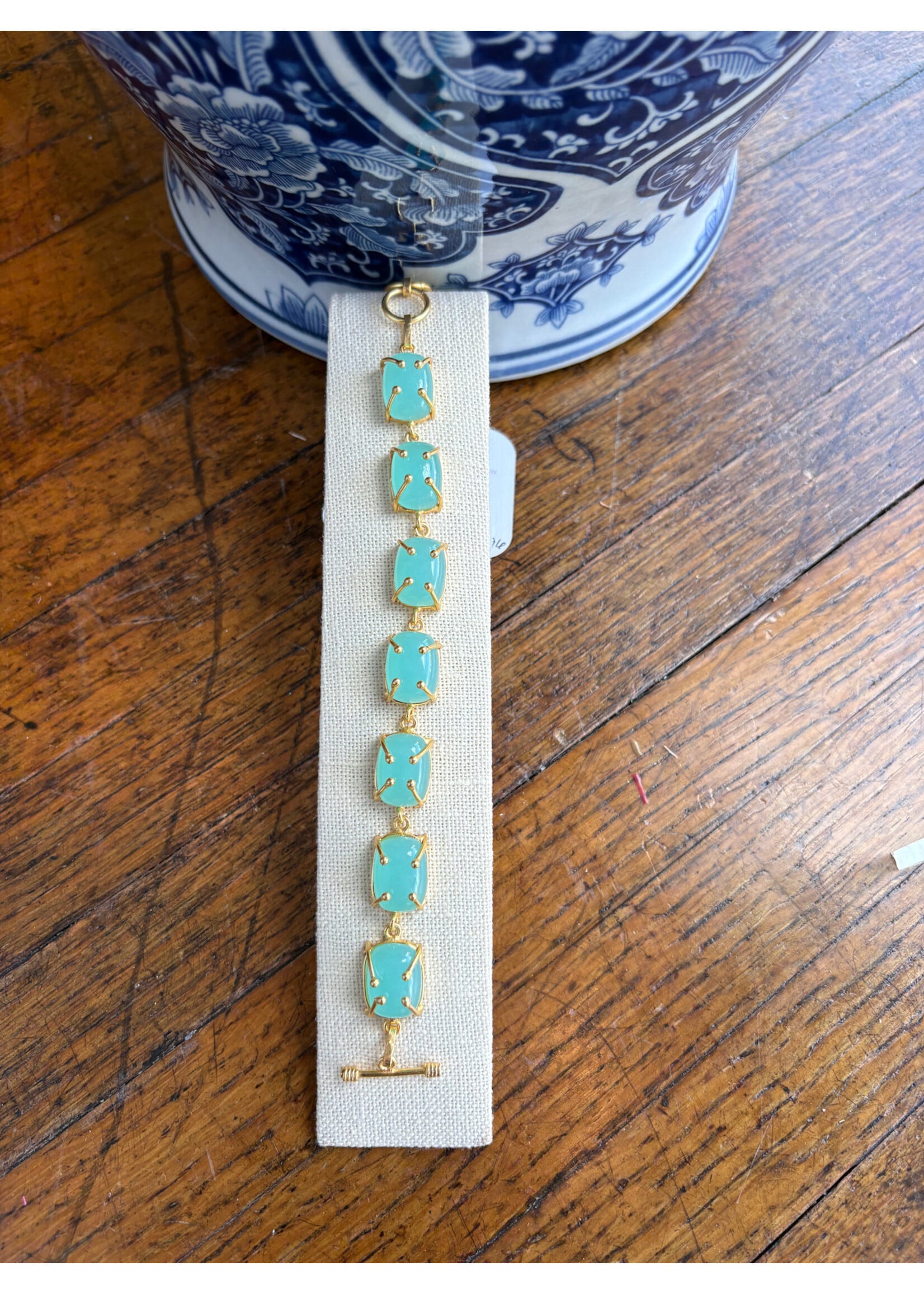 Wendy Perry Designs Blue Green Chalcedony Georgina Bracelet
