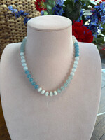 Wendy Perry Designs Jade Candy Light Blue Necklace