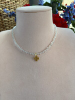 Wendy Perry Designs Annie Cross Clear Quartz Necklace