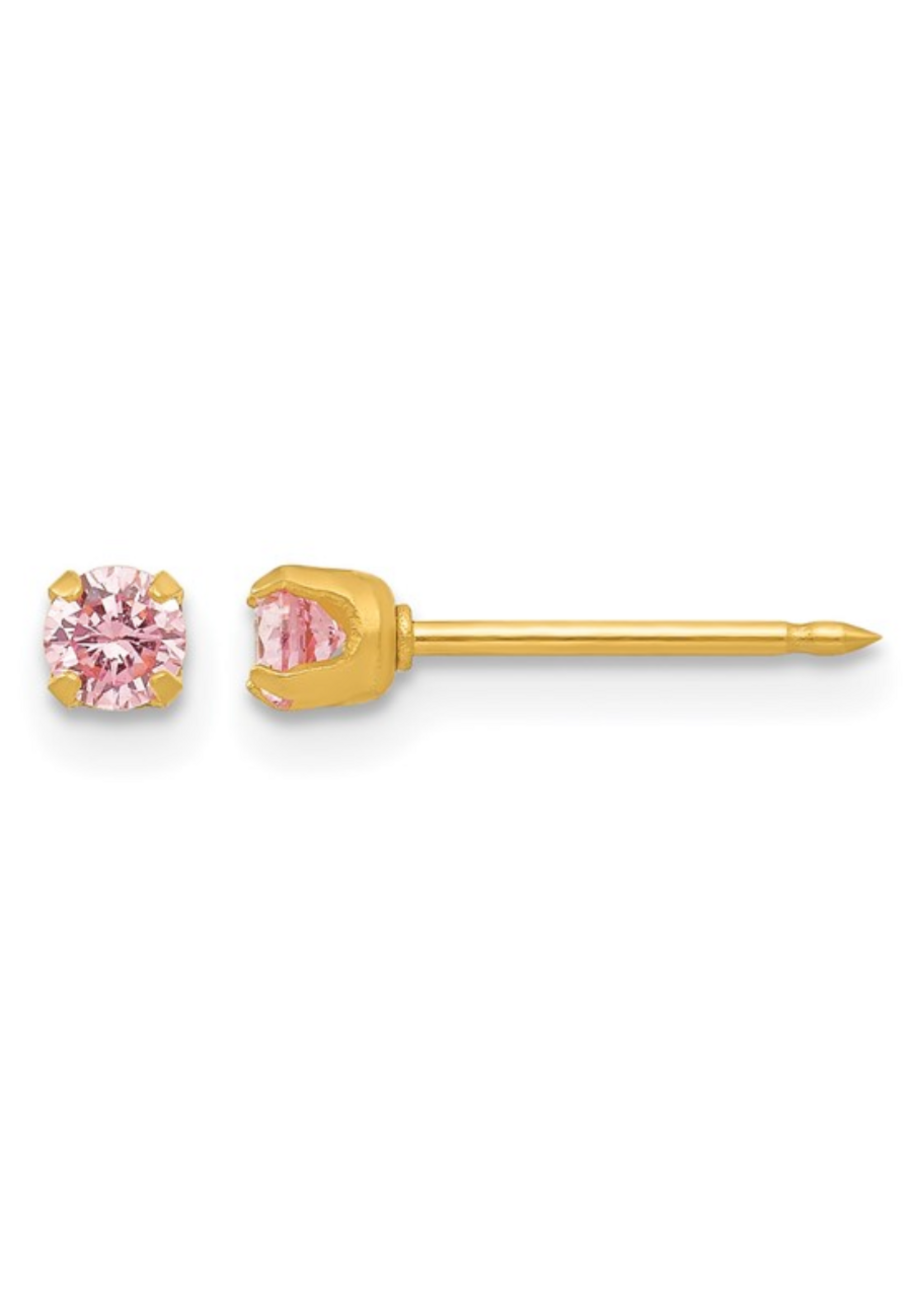 Jordans 3mm Pink Locking Back Stud