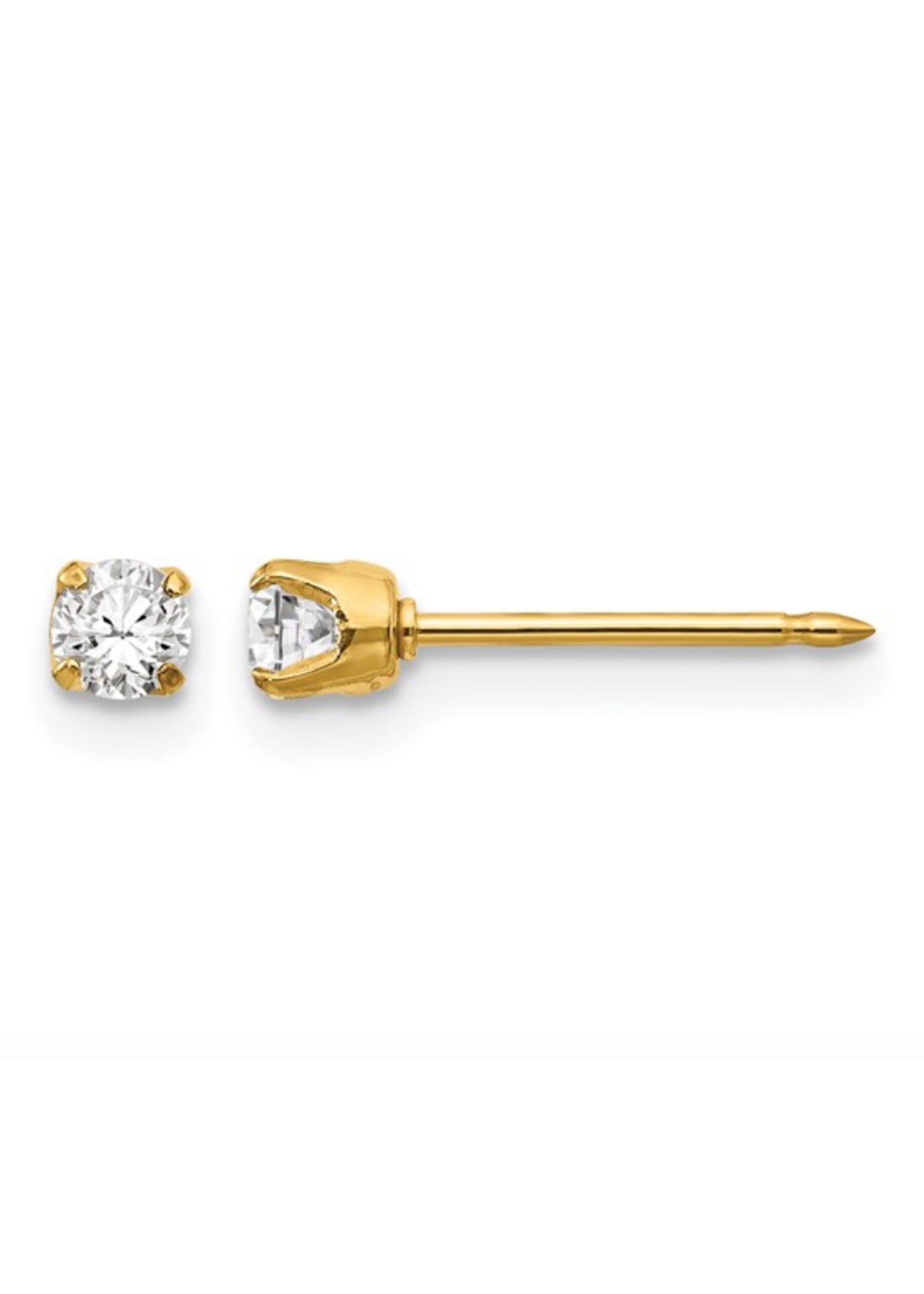 Jordans 3mm CZ Locking Back Stud