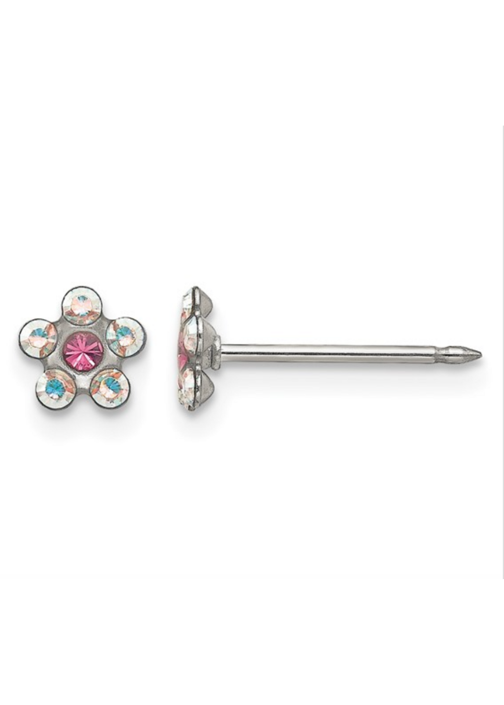Jordans Pink Flower Locking Back Stud