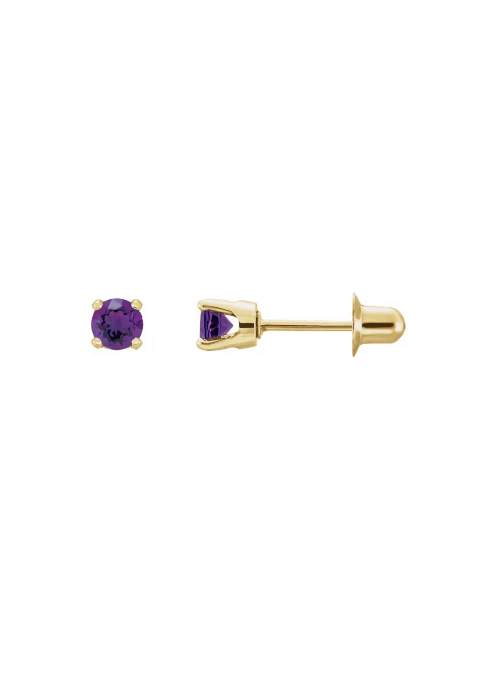 Jordans 3mm Purple Locking Back Stud