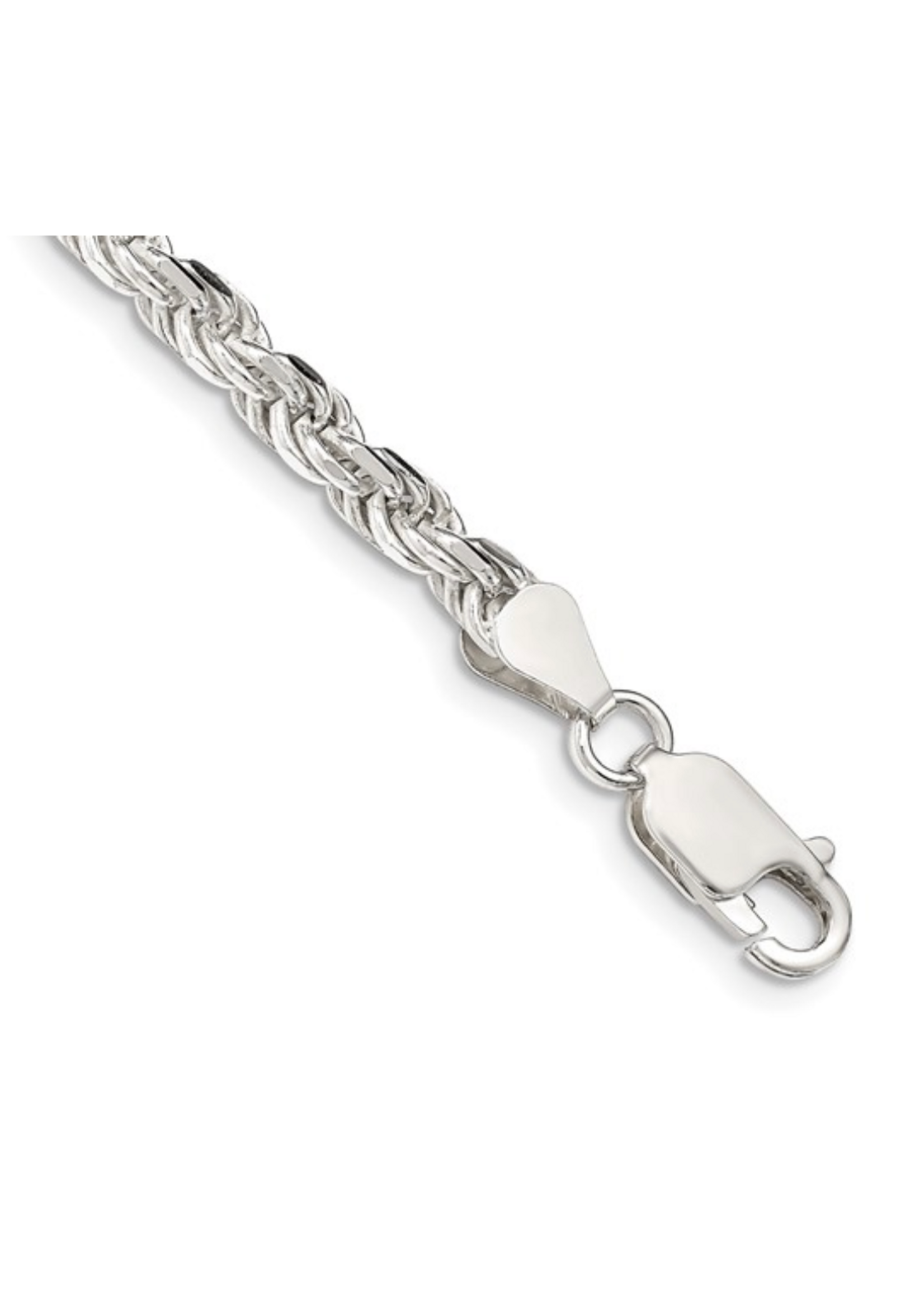 Jordans 4.5mm Sterling Rope Chain Bracelet 9in