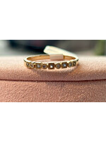 Jordans Aquamarine and Diamond Stacker Band 10k