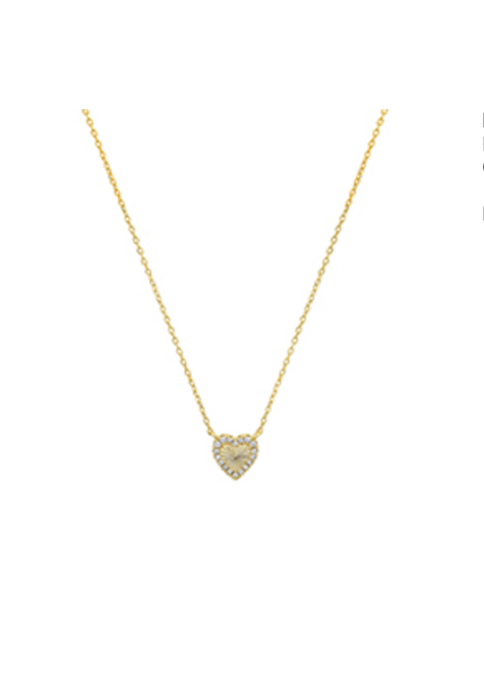 Jordans GF and CZ Heart Necklace