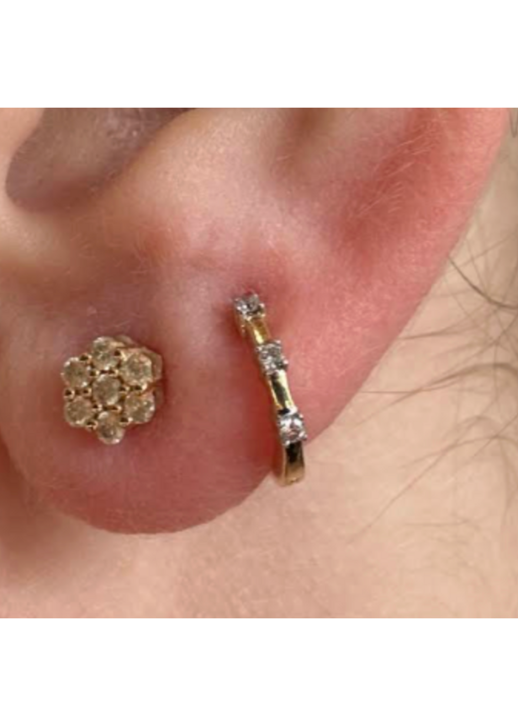 Jordans 10k Lab Grown Diamond Huggie Hoops .11cttw