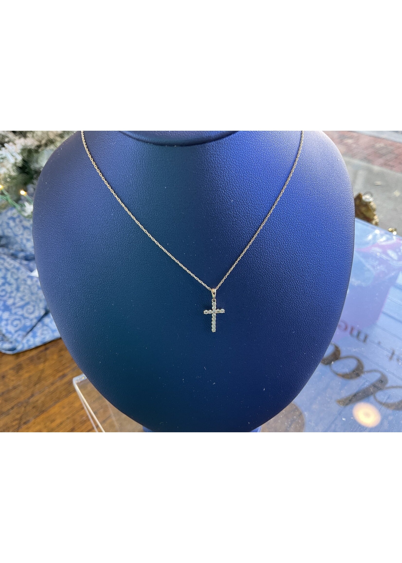 Jordans .15 cttw Diamond Cross 14k Gold
